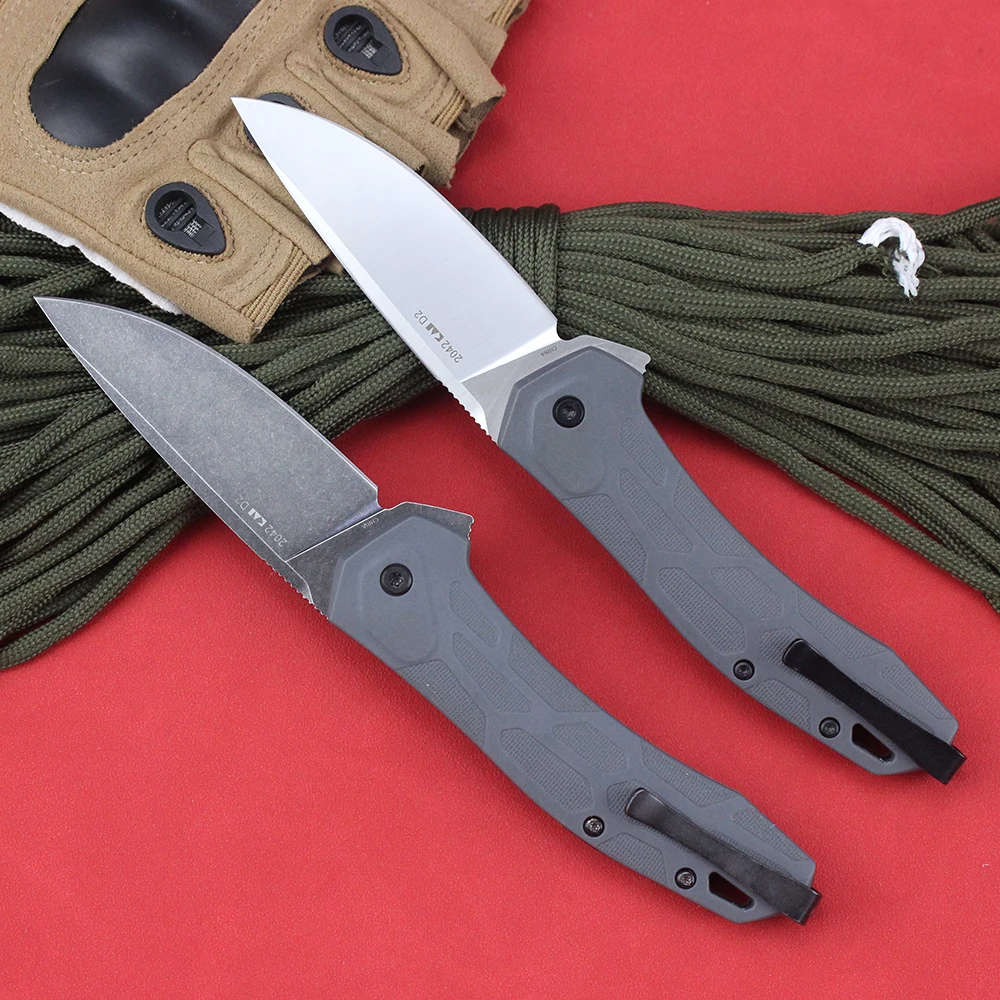 NEW KS 2042 D2 Steel Folding Knife for Men Multitool Military Tactical Knives Outdoor Survival Camping Knife EDC Hunting Tool