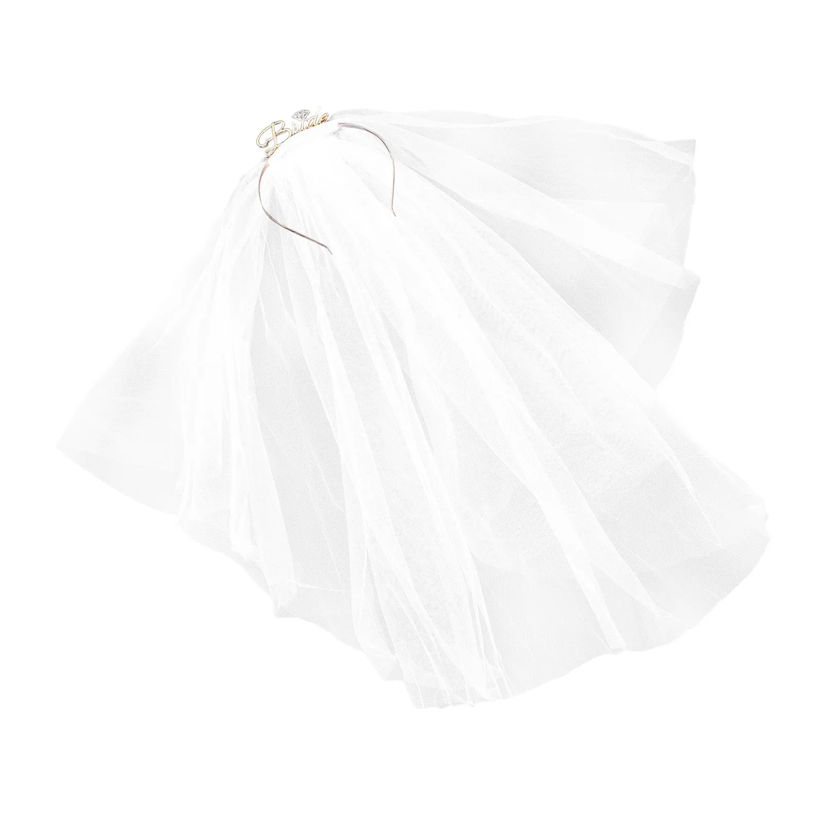 

Bridal Headband Veil Wedding Headpieces Bride Zinc Alloy Accessories Comfortable Fit Exquisite Craftsmanship Versatile Use