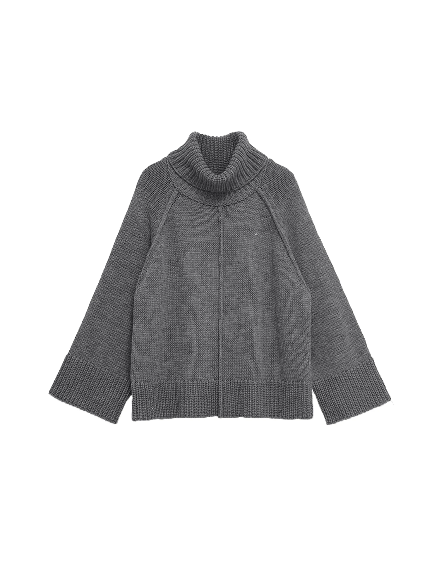 เสื้อสเวตเตอร์ไหมพรมคอเต่าสีเทาสำหรับผู้หญิง สไตล์วินเทจยุค 2000 แขนยาวสไตล์เกาหลี ผ้าแคชเมียร์ สำหรับฤดูใบไม้ร่วงและฤดูหนาว