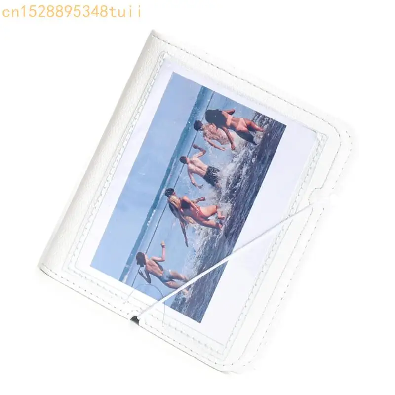 Y4QF PUレザーフォトアルバムポータブル写真主催者28スロットW210/W300/W400写真