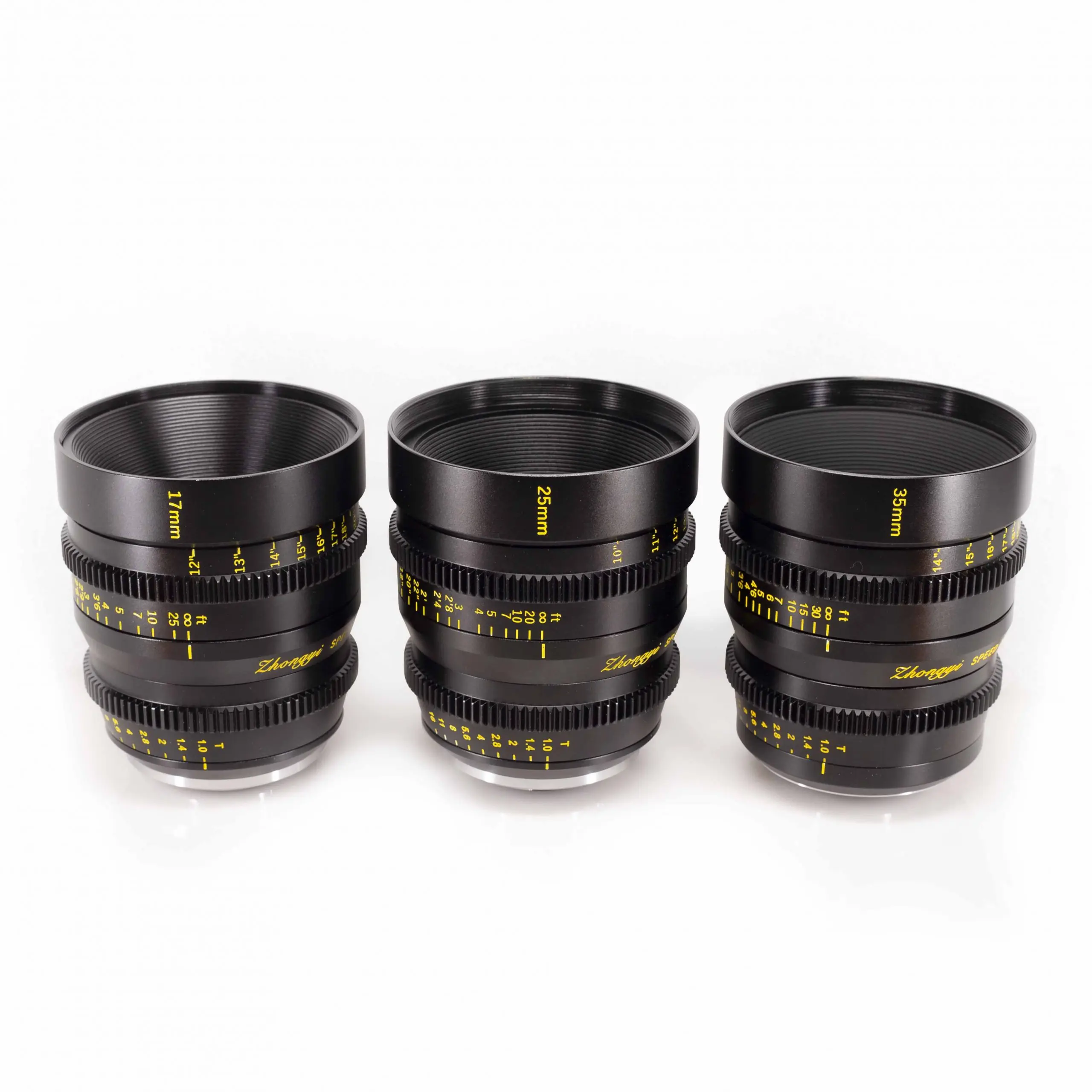 Zhongyi Mitakon 17mm 25mm 35mm 50mm T1.0 M4/3 Cine Movie Large Aperture Cinematic Lens for M4/3 Sony FE Fuji X Canon EOS R