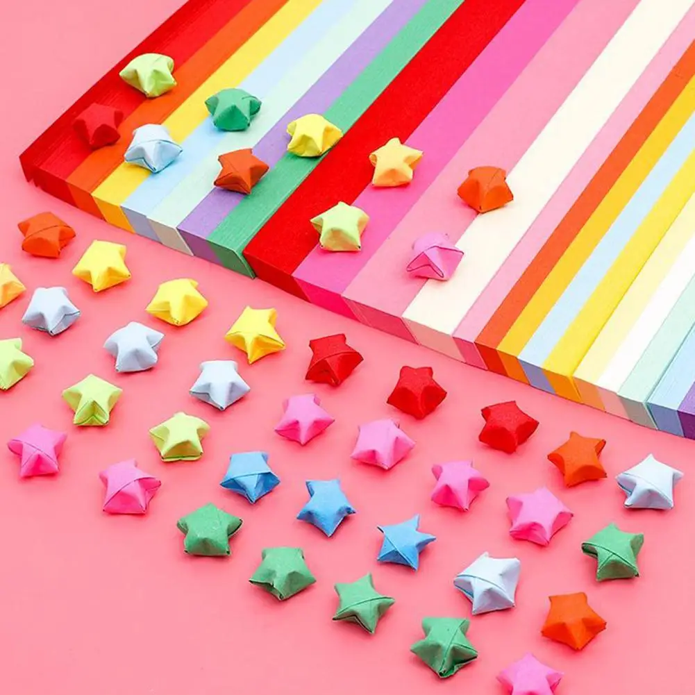 100Pcs Origami Star Decorative Wishing Bottles Glow-in-the-dark Finished DIY Paper Crafts