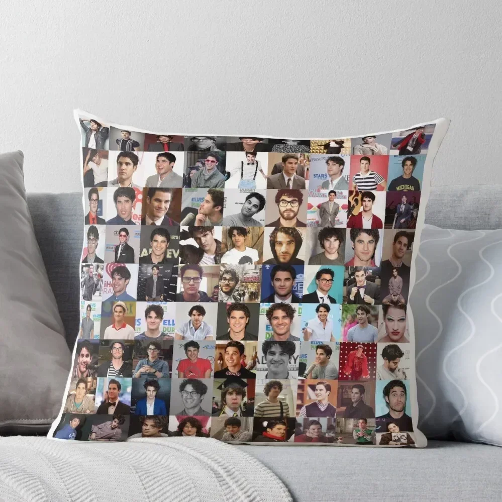 Darren Criss Collage - Many Items Throw Pillow Ornamental Pillow luxury decor Pillow Decor Pillowcases For Pillows