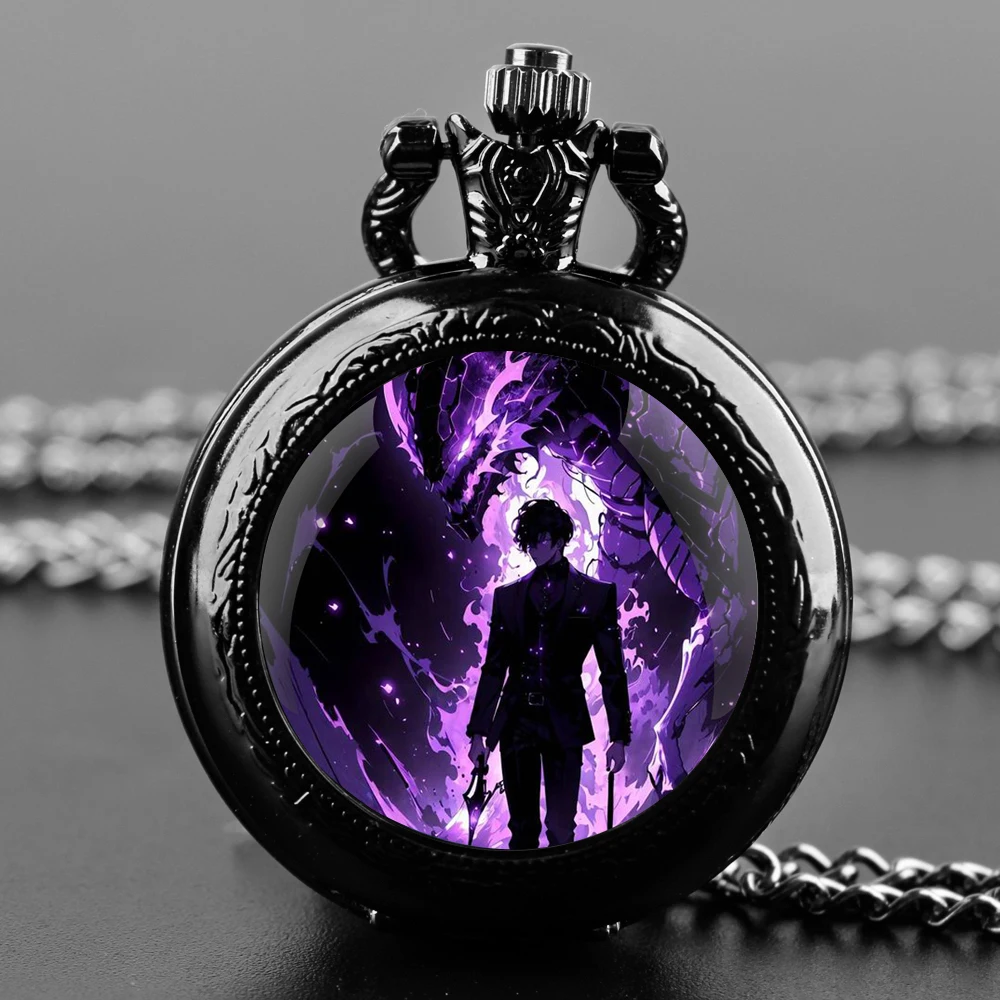 

New Hot VintageSatoru Gojo Jujutsu Kaisen Anime pattern Quartz Watch Necklace Pocket Watch Digital Face Dial Gift for Men Women