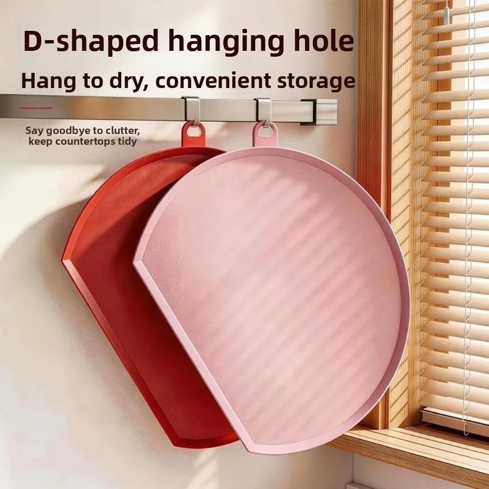 Mold-proof TPU Cutting Board Double Sided TPU Semi-Circular Cutting Board Non-Slip Food Safe Kitchen Chopping Block