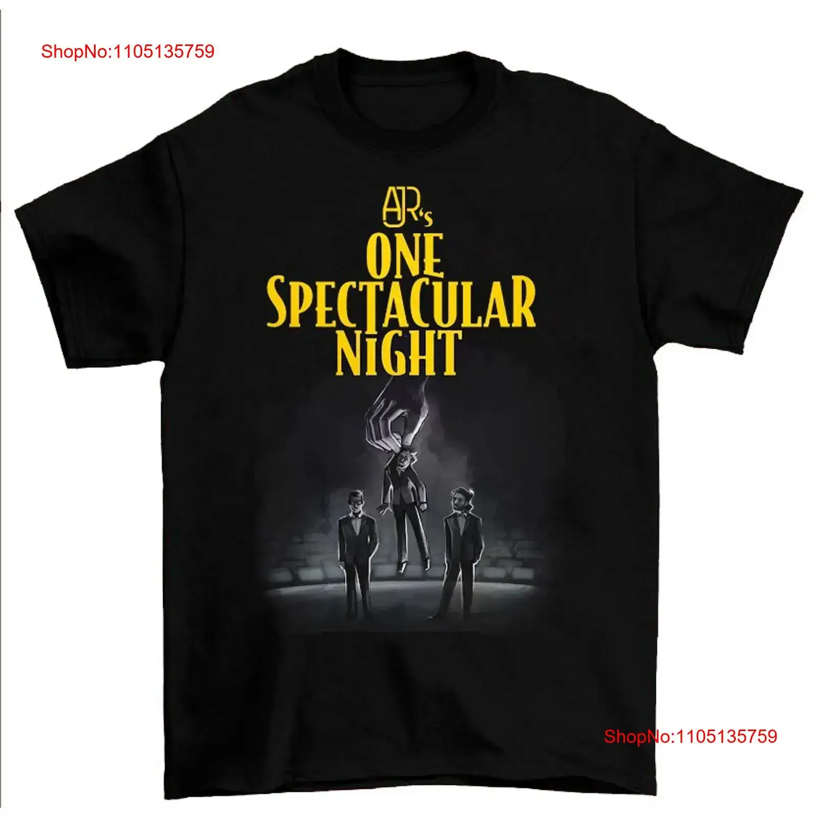 AJR One Spectacular Night Music Concert Tour T Shirt Black Cotton Size S 4XL TT151 vintage Washed fashion Stretched Versatile