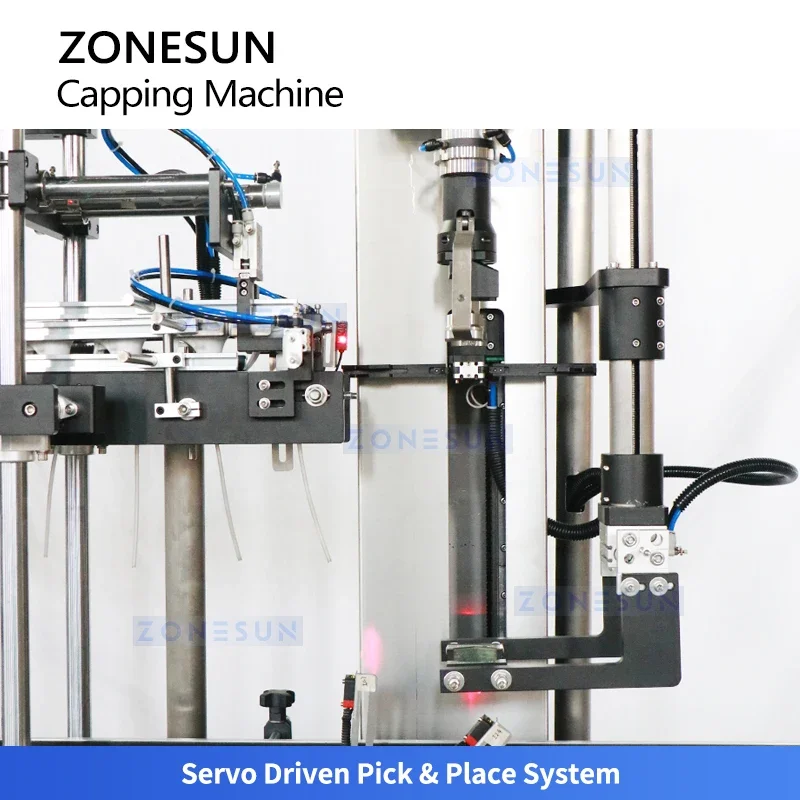Zonesun déclencheur pulvérisateur bouteille capsuleuse automatique Machine de capsulage articulation mâchoire capsuleuse servomoteur ZS-XG445A