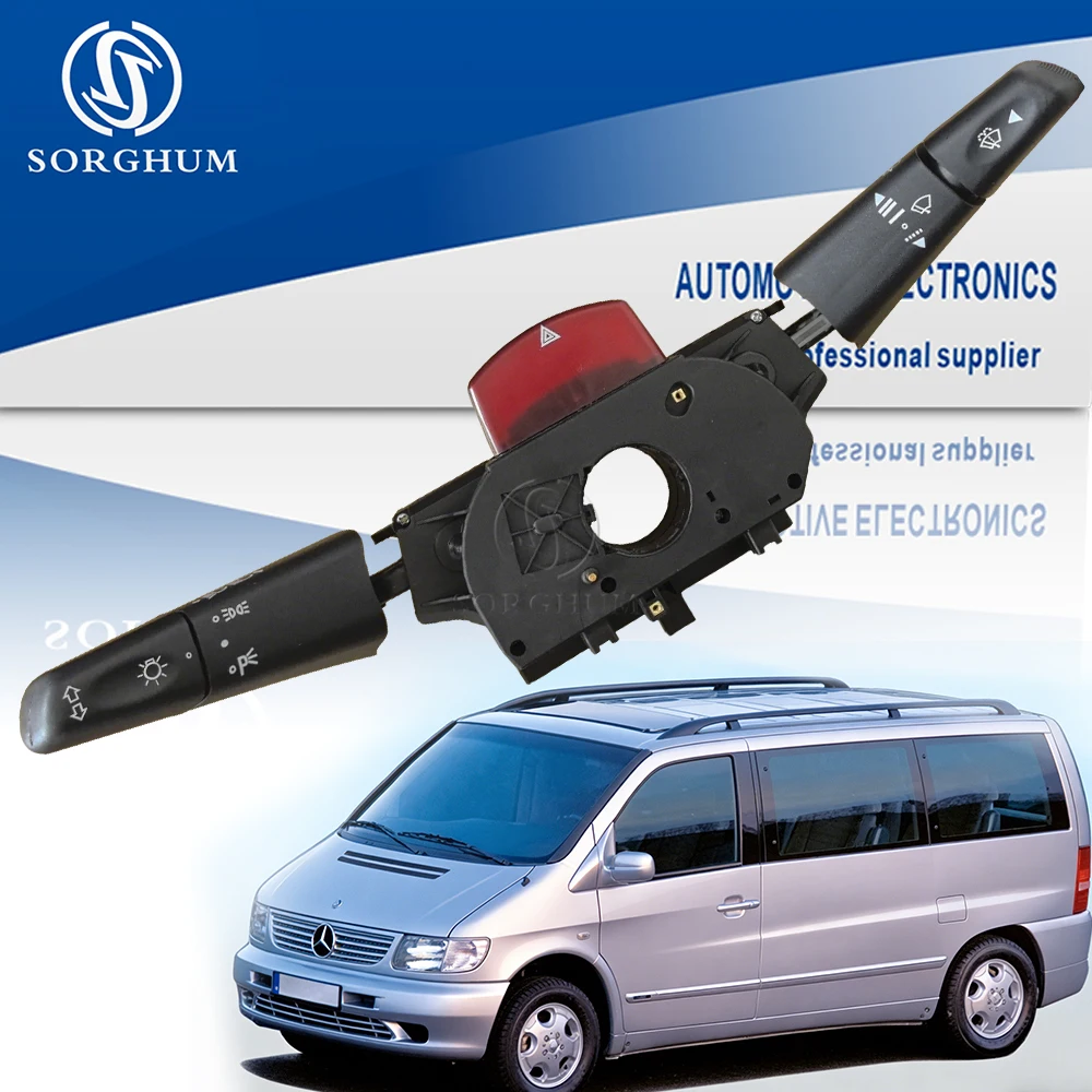 

0015404945 Автомобильный комбинированный переключатель для Mercedes Benz Vito 638 W638 1996-2003: управление указателями поворота, стеклоочистителями, индикаторами, 05407545