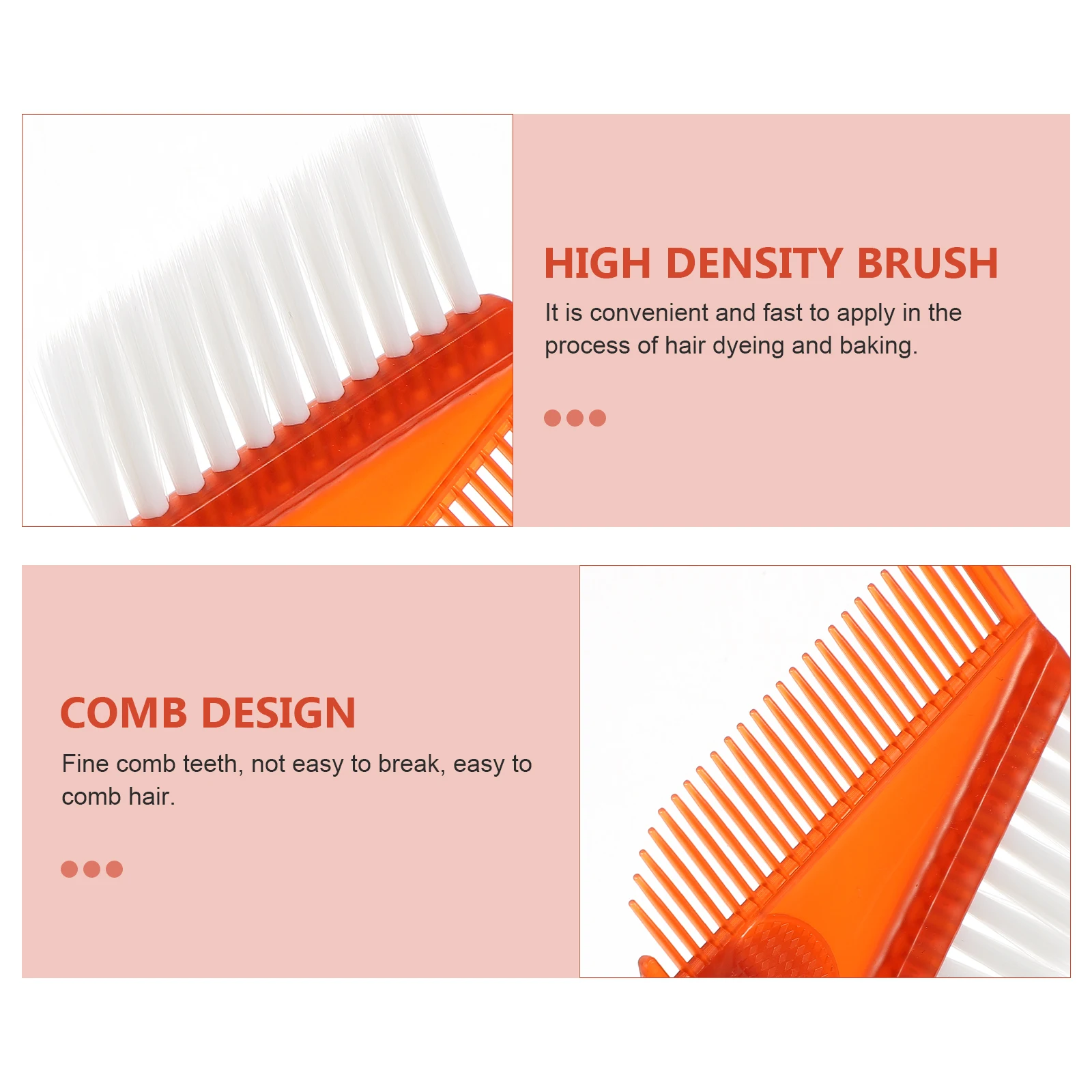 

4pcs Hair Dye Brush Set Anti-Slip Handle Double Sided Bristle Comb Salon Professional Hair Coloring Tools For Dyeing Stirring