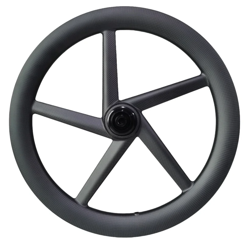 

QORA 20 Inch 451 Carbon Wheel 5 Spokes Wheels Birdy Folding Bike Rim/Disc Brake Clincher Rim 26 Wide 40mm Deep