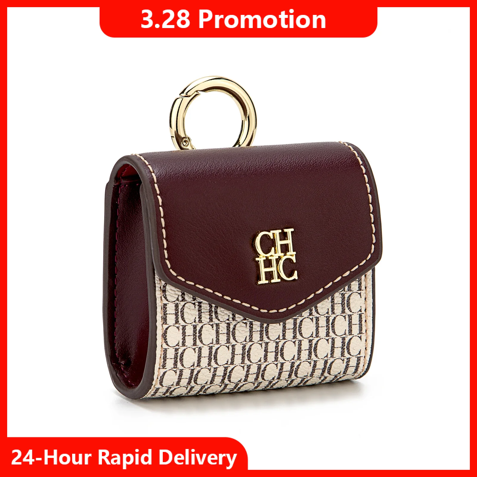 CH Brand Bag Accessories Headphone Bag Embossed Design Fashionable Versatile Exquisite 2025 Autumn Winter New Mini Bag
