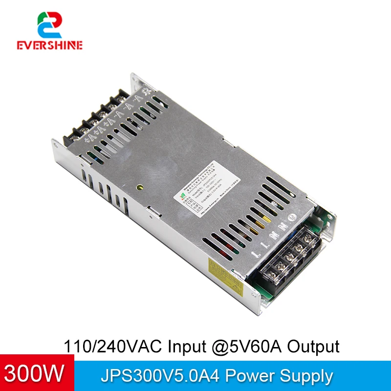 

G-energy-JPS300V5.0A4 LED Power Supply AC 110 -240V Input 5V 60A output Suitable for USA, Korea, Japan 110V countries