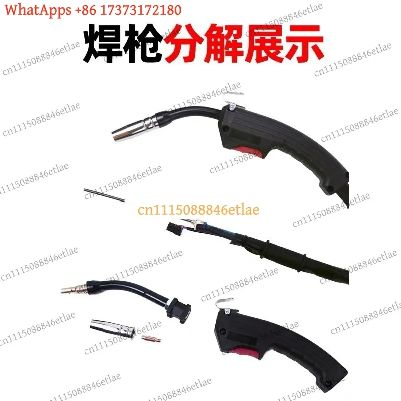 AB01  14AK Gasless MIG Welding Torch 3m/5m Flux Cored Wire Gun for NBC250 Welder