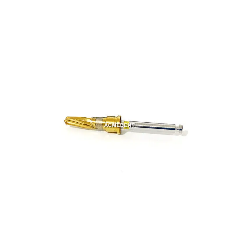 1 piece Dental Final Drill Conical Drills Stopper External Irrigation Burs Golden Coated Trimming & Finishing