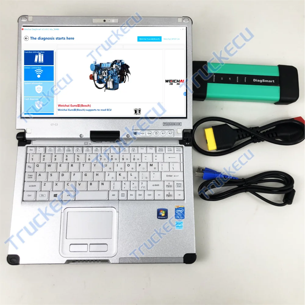 

Для Weichai Heavy Duty дизельный грузовик диагностический инструмент оборудование для осмотра DiagSmart стандартный детектор неисправностей sinotruk + C2 ноутбук