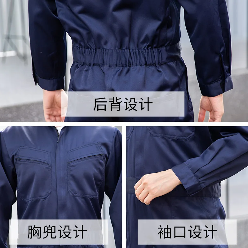 Spring and Autumn One-piece Work Clothes Workshop Factory Crew Clothes One-piece Machine Repair Clothes