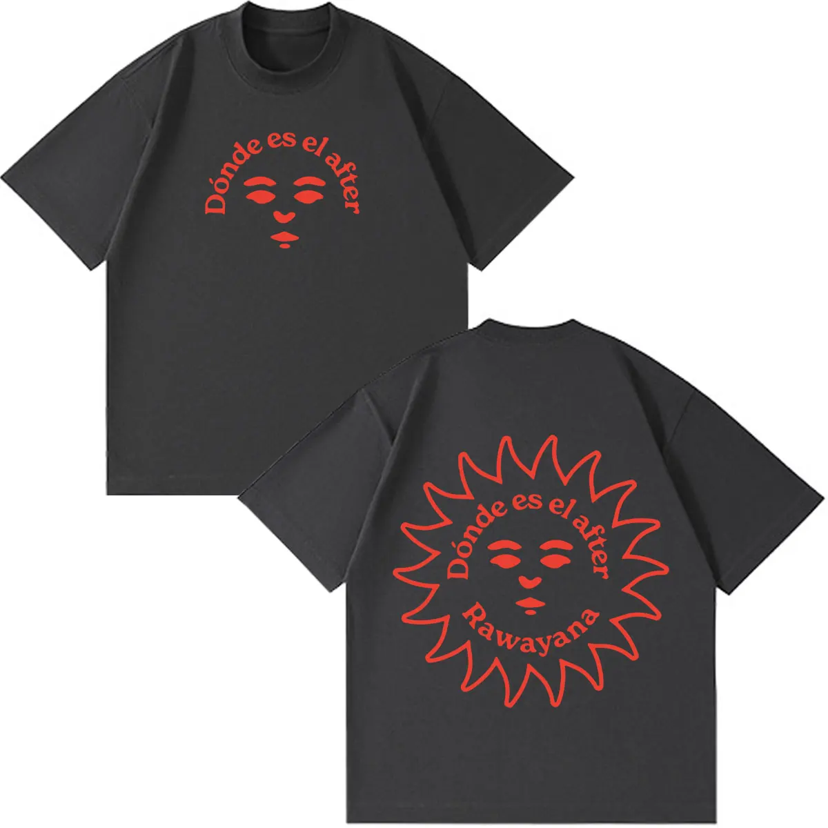 Rawayana: Wo ist das After? Album Merch T-Shirt für Herren und Damen, modisches T-Shirt, Sommer, kurzärmelig, Baumwolle, locker, übergroß – Detail 3