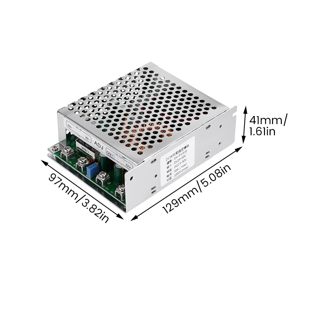 1000W 50A DC-DC Buck Converter DC 25V-90V Adjustable Step Down Power Supply Module With Digital Display Wide Voltage Regulators