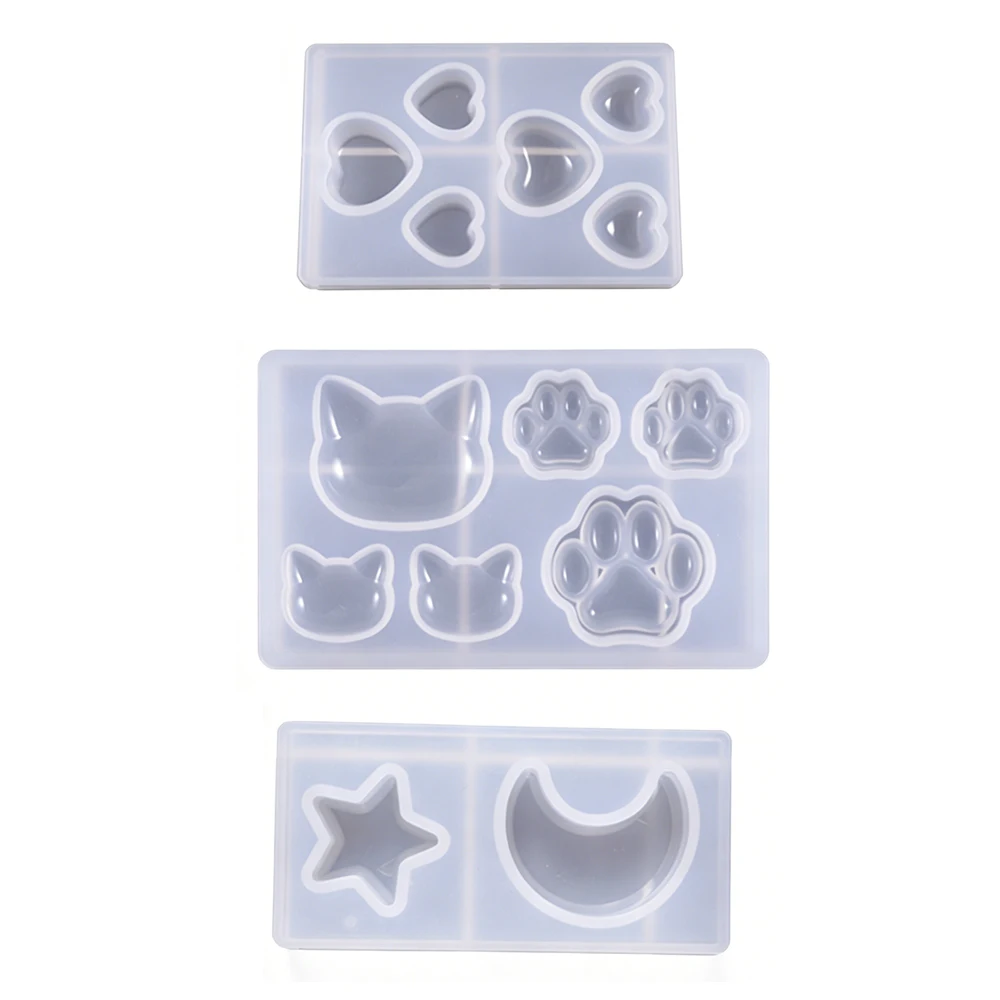Bone Cat Paw Claw Heart Moon Star Silicone Mold Handmade DIY Jewelry Making Epoxy Resin Silicone Casting Mould