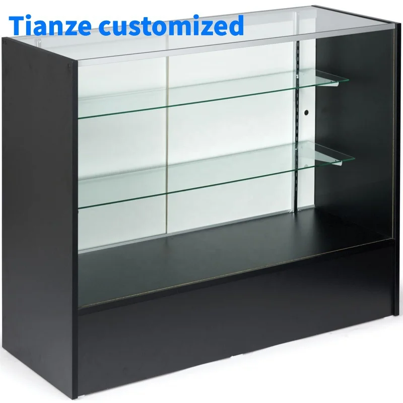 

(customized)FullDisplay Retail Shop Wooden Cheap Glass Display Cabinet Cheap Smoke Shop Showcase