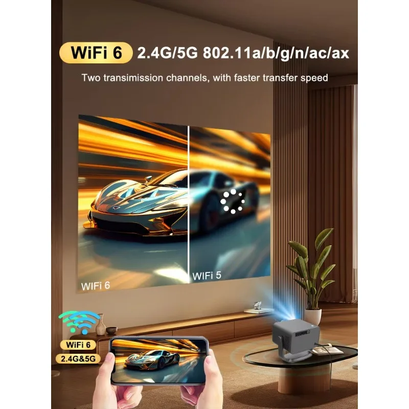 Luce diurna su proiettori da 750 lumen ANAI Smart TV Proiettore home theater HD 4K 1080P