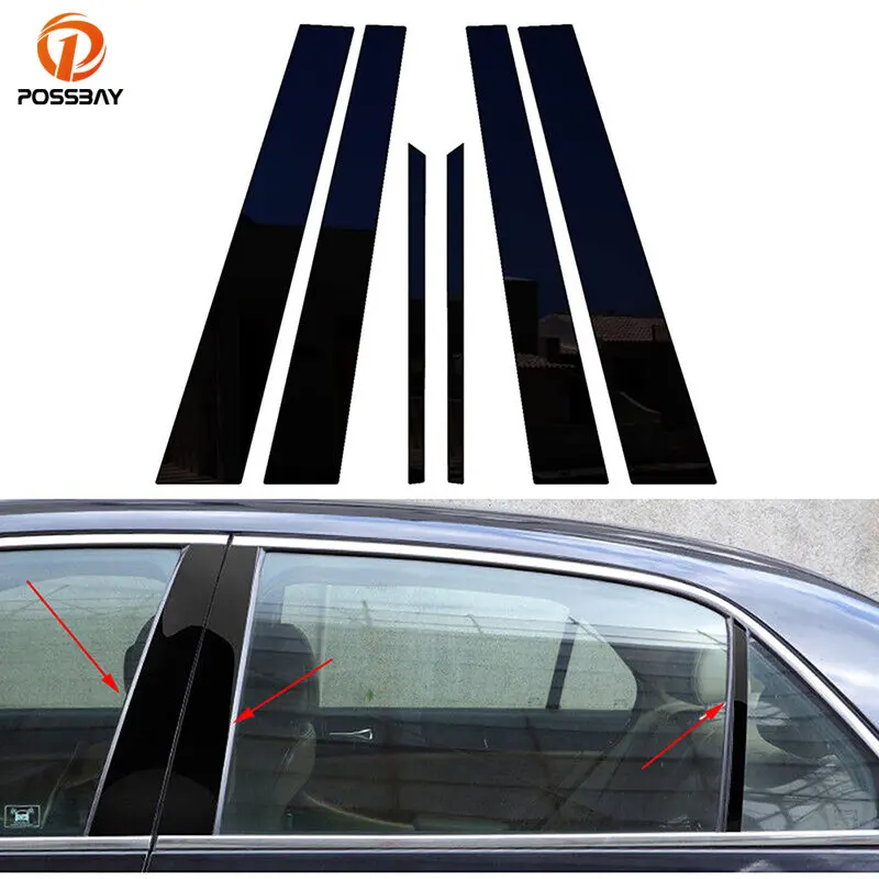 

For Honda Accord CM4/5/6/7/8 2003 2004 2005 2006 2007 Car Glossy Piano Black Pillar Posts Window Door Trim Cover Stickers