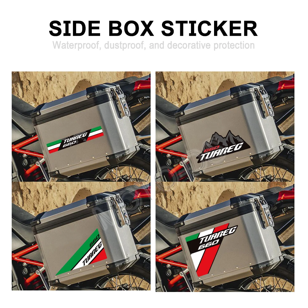 For Tuareg 660 RALLY Adventure 2022-2026 Motorcycle Luggage carrier Trunk Luggage Panniers Aluminium Side Cases Stickers