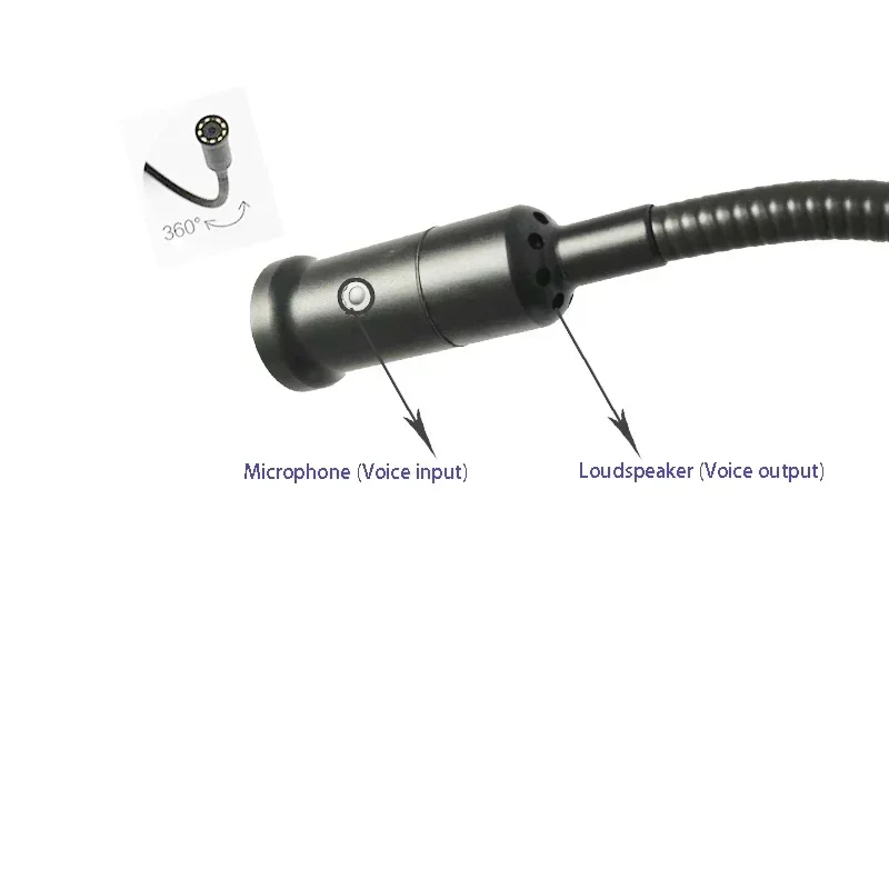 

Portable 5 meters Telescopic Pole Two-way Intercom 5MP HD Visual Audio Video Life Detector