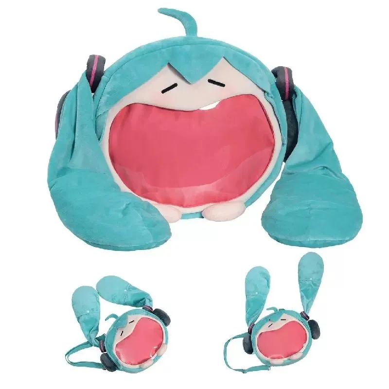 Official Anime Hatsune Miku Itabag Vocaloid Cosplay Ita Bag Plush Backpack Women DIY Bag School Student Men Velvet Shoulder Bag