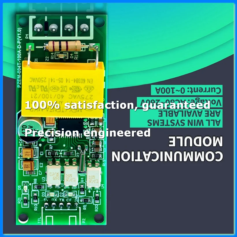 100A PZEM 004T Version Wattmeter+Open CT Kwh Meter Volt Amp Current Test Module for TTL COM2/COM3/COM4-A73M