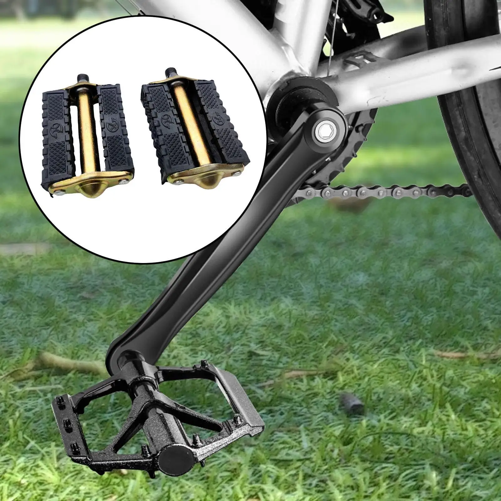 1 Pair Bike Pedals Sturdy Portable Durability Lightweight Practical, Replace Premium Easy to Install Accessories Anti Slip