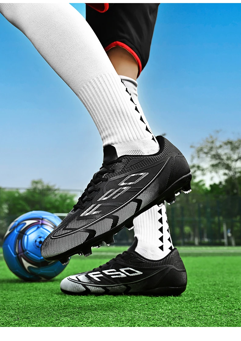 Neue Herren-Fußballschuhe Futsal High Ankle Atmungsaktiv Rutschfest Hochwertige Ultraleichte Fußballschuhe Sportschuhe für Outdoor-Wettkämpfe – Detail 10