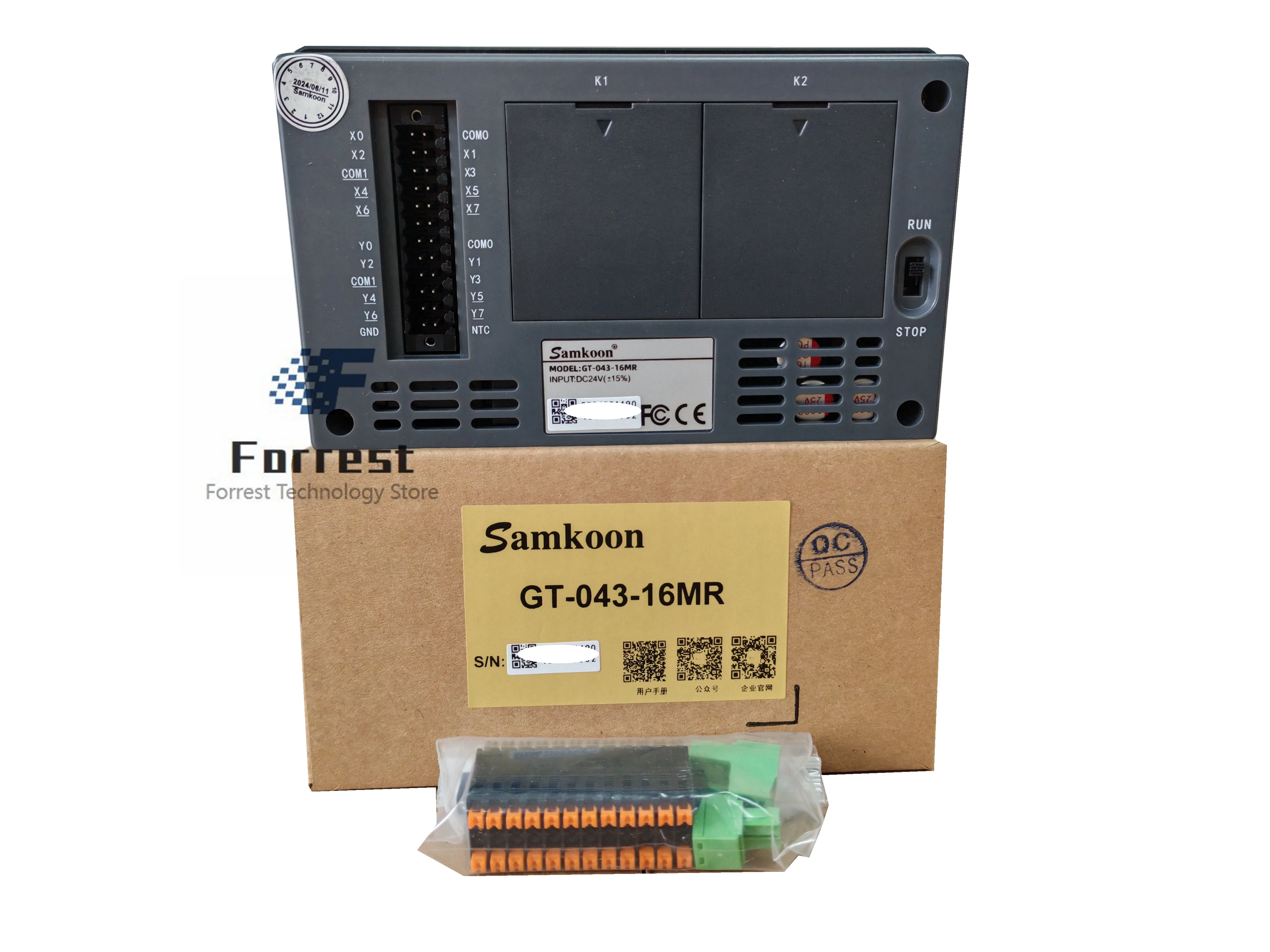 Samkoon HMI + PLC GT-043-16MR GT-043-16MT ความละเอียด4.3นิ้ว480*272พิกเซลหน้าจอสัมผัสเครื่อง All-in-One