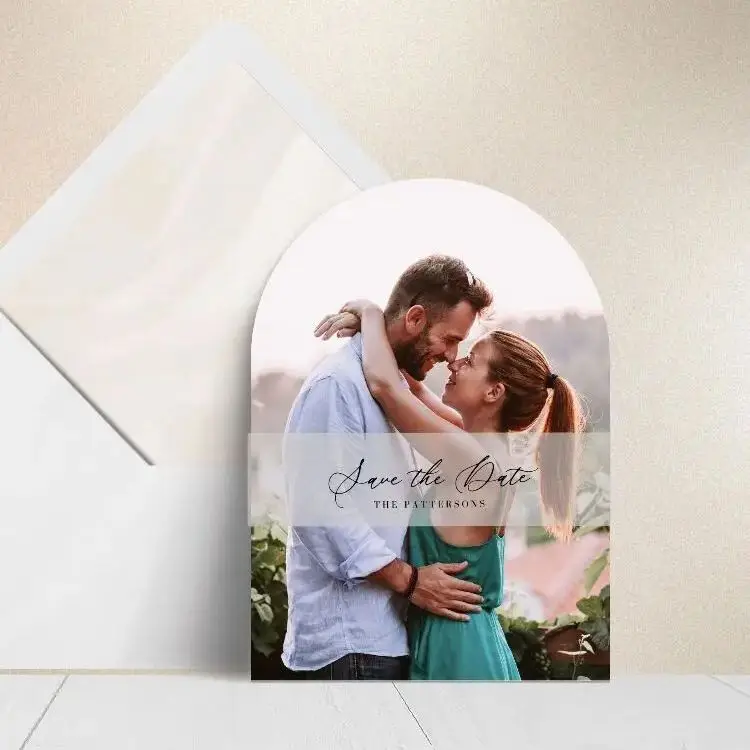 Custom Vellum Belly Band Personalized Wedding Invitation Translucent Paper Save The Date Print Wrapping Packaging Decoration DIY