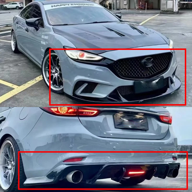 

For Mazda Atenza 14 15 16 17 18 19 20 21 22 23 retrofit with front and rear diffuser, diffuser plate, carbon fiber fixed wing