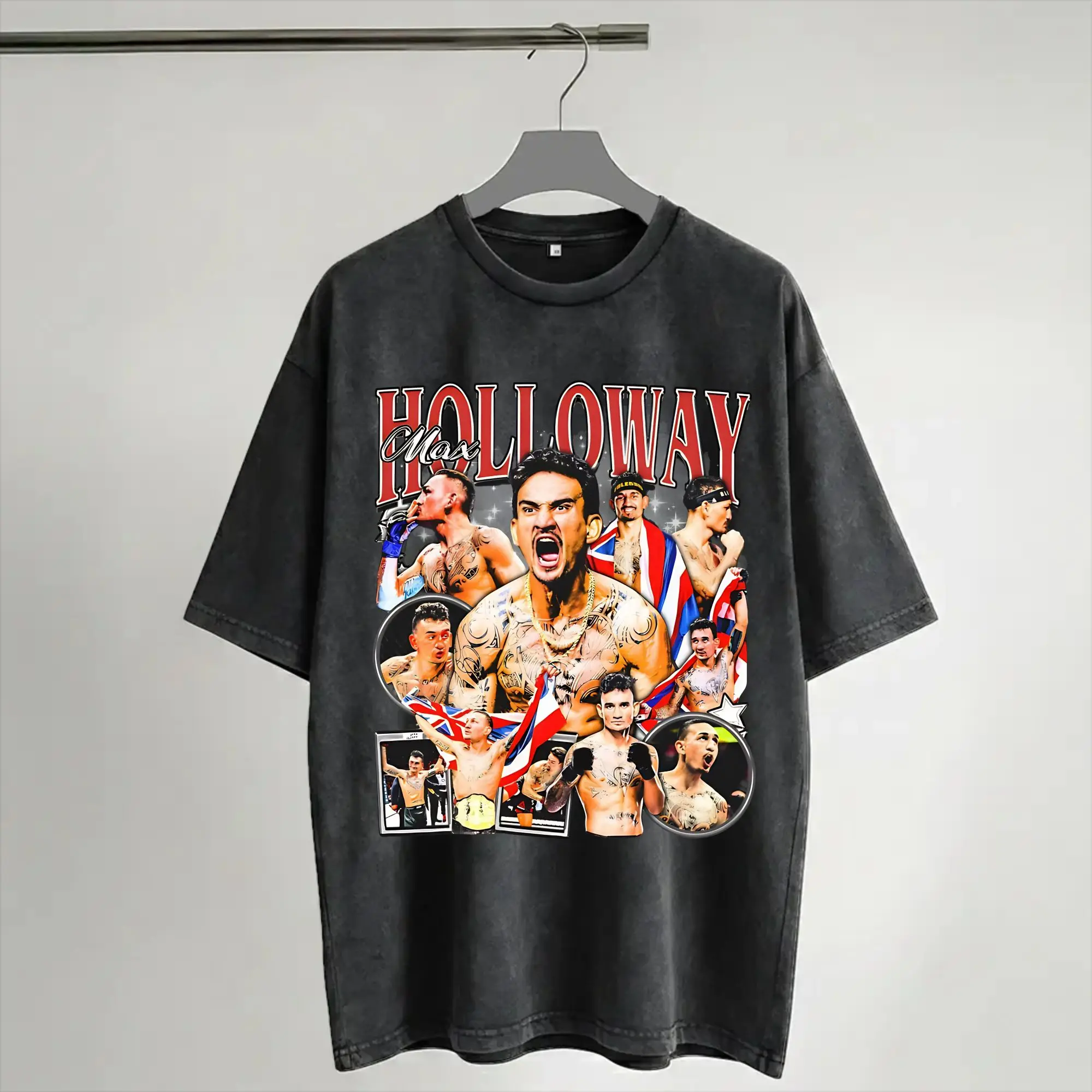 Maxs Blesseds Holloways Washed T Shirt Streetwear Hip Hop Vintage T-Shirt  Tee Shirt for Men Women Short Sleeve Oversize