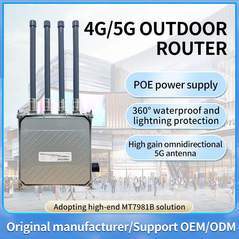 5g Sim Outdoor Router Unlocked Modem Router 5G 802.11AX 3000Mbps Openwrt WiFi6 Gigabit Dual Sim 4g 5g Wifi Router Outdoor Cpe