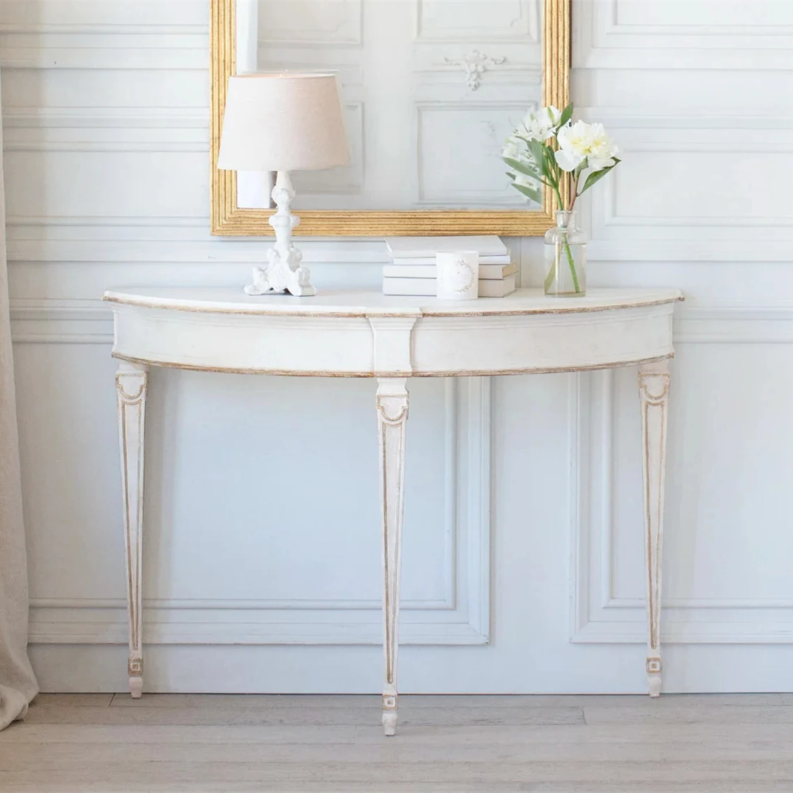 ^French Antique Wooden Console Table Handmade Hotel and Home Furniture for Dining & Living Room Made From Bamboo