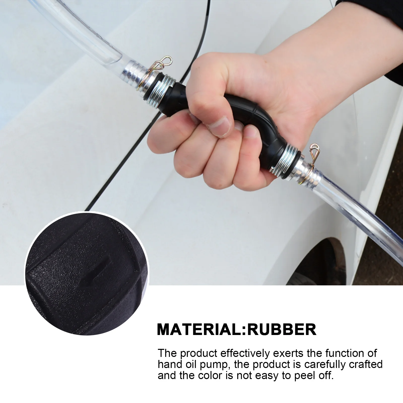 

1pc Premium Rubber Fuel Pump For Car Boat Motor Oil Suction Transfer Hand Operated Pump Auto Engine Replacement