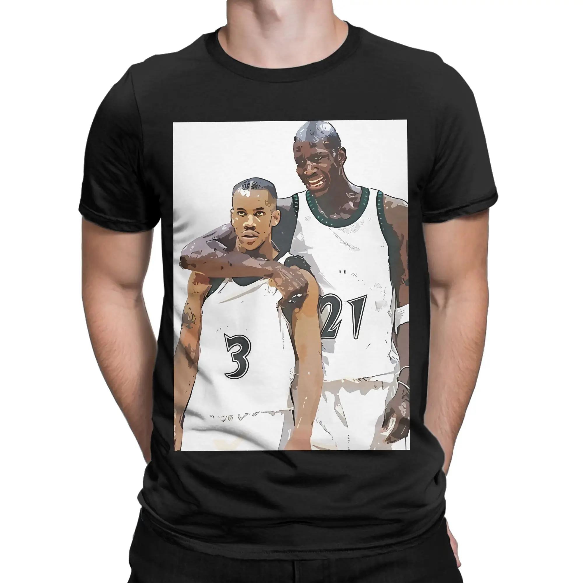 Camiseta divertida de algodón 100% de Stephon Marbury Kevin Garnett, camisetas de Kevin Garnett para hombre