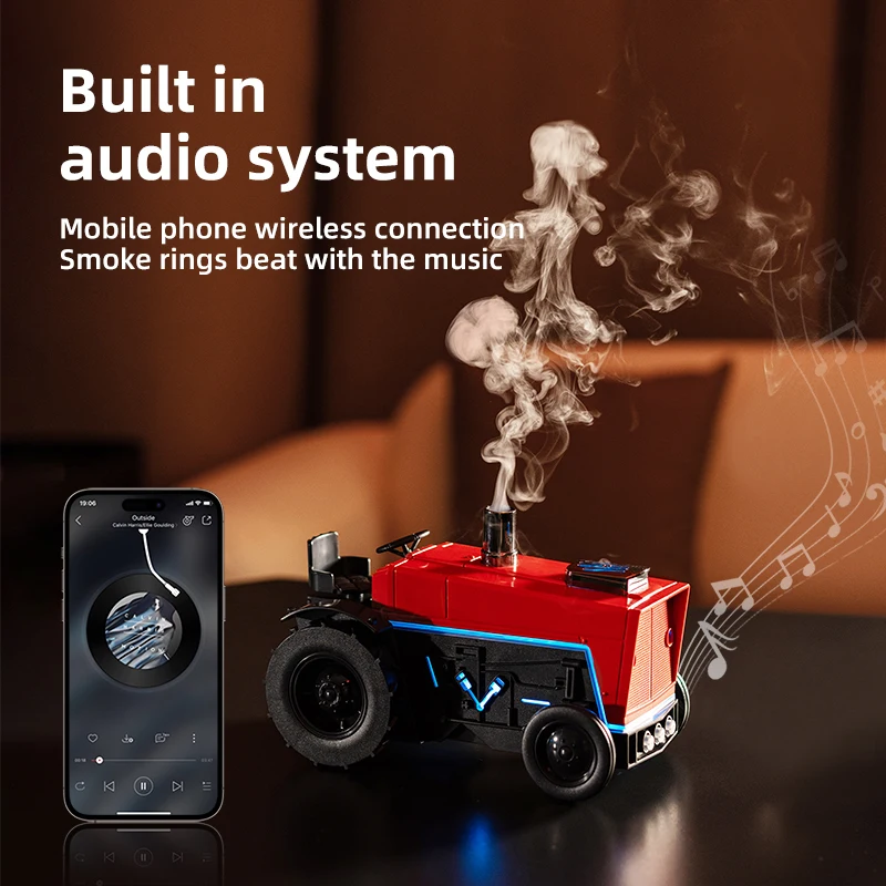 Retro Tractor Design Fragrance Diffuser Desktop Essential Oil Aroma Humidifier Mini Tractor Humidifier Home 