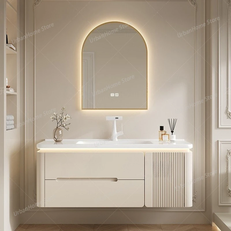 

Light Luxury High-end Bathroom Cabinets Lacquer - Ceramic Bathroom Cabinets Floor-standin Home Furniture In Particolare ZY50YSG