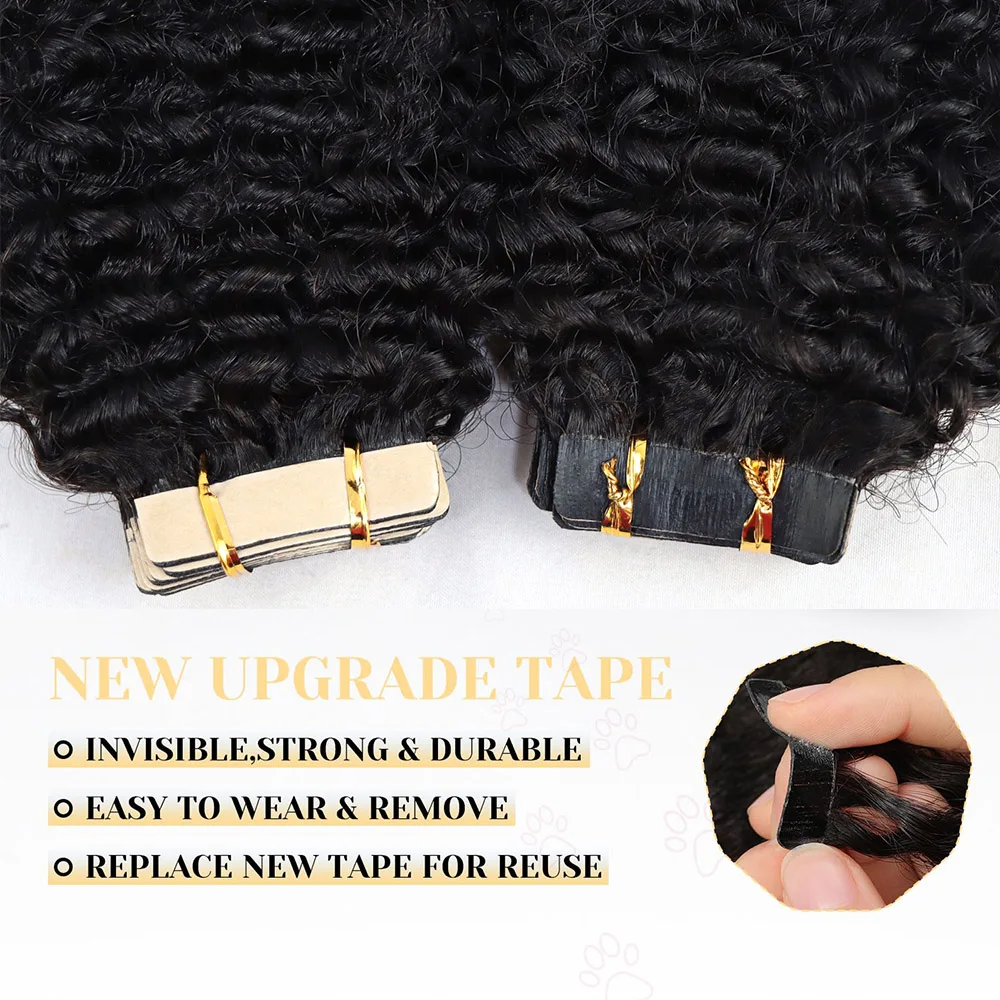 وصلات شعر بشري مجعد كينكي للنساء ذوات البشرة السمراء ، شعر برازيلي بكر ، كميات غير مرئية ، لون طبيعي ، إنز ، 20 ، لكل عبوة