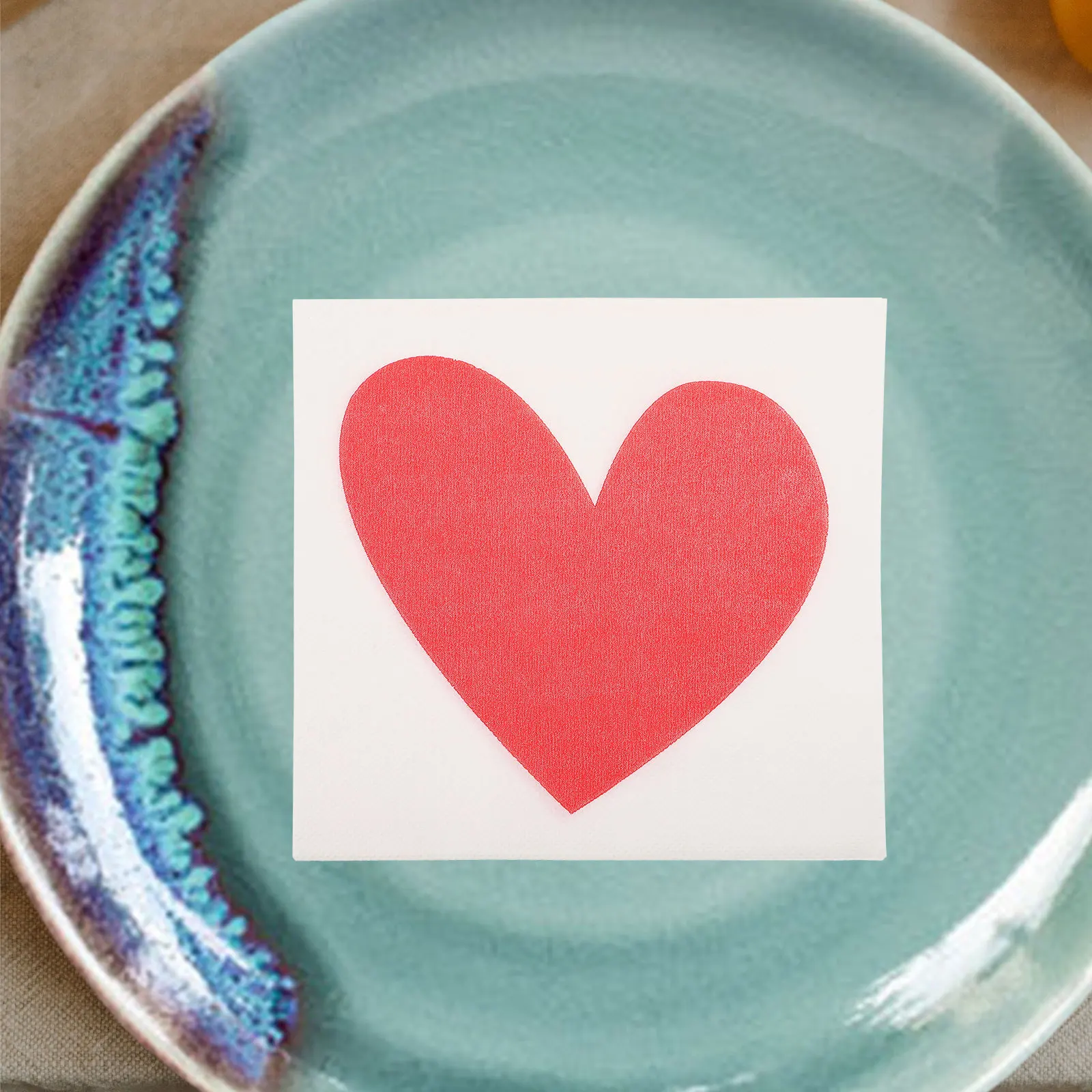 40 قطعة مناديل الزفاف القابل للتصرف القلب المطبوعة ورقة الأنسجة حفلة عشاء المناشف الورقية للولائم أنيقة ماصة