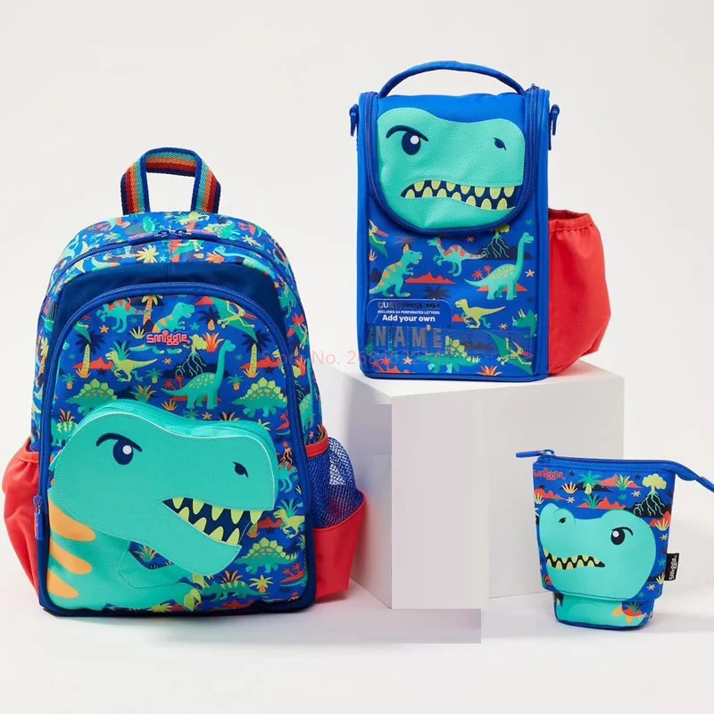 Anime Genuine Australian smigle Cartoon Dinosaur Schoolbag astuccio retrattile studente zaino portafoglio Crossbody pasto Bag