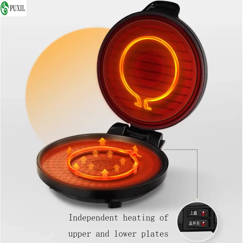 

Электрический киоск для блинов, бытовая двухсторонняя нагревательная блинница, антипригарная кастрюля для блинов, глубокая сковорода, увеличенная сковорода, fryi