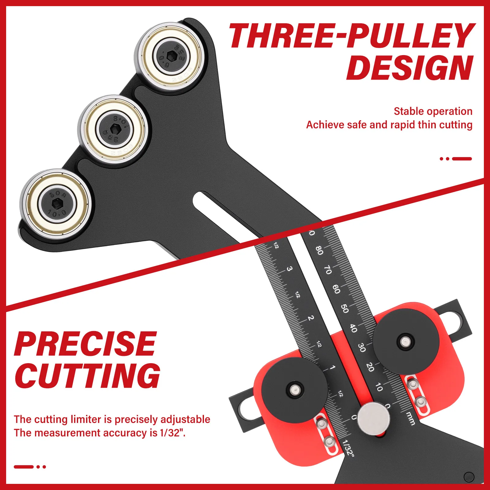 3 Prowadnice do cięcia cienkich pasków na pilce stołowej, szybki i bezpieczny prowadnik do precyzyjnego cięcia wąskich pasków, narzędzia do obróbki drewna