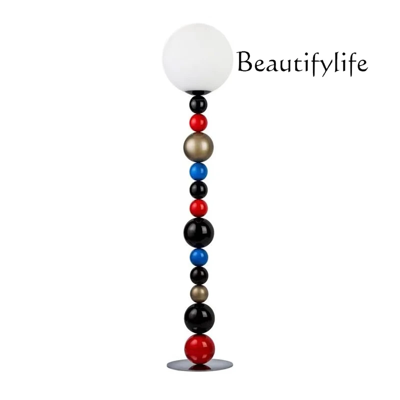 Nordic color ball living room art vertical floor lamp designer creative bedroom study floor lamp