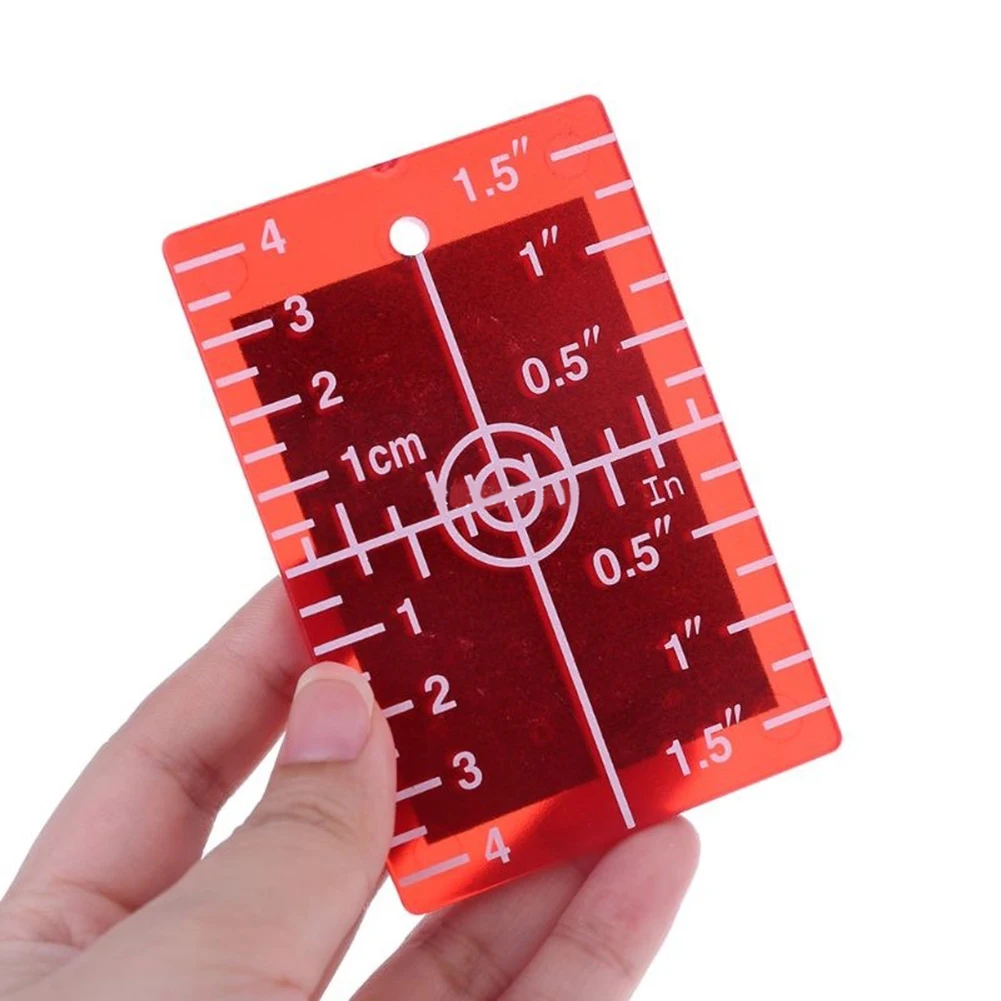 Vertical/Horizontal Laser Level Target Plate Replacement Magnetic Inch/cm Card Tool Parts Lightweight Laser Level Fittings