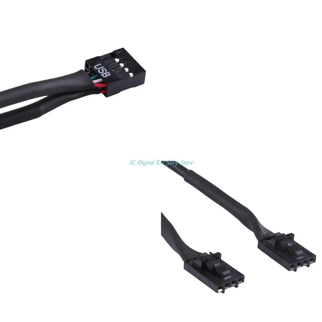 E74D 9pin USB Header Male 1 to 2/4 Female Extension Card USB 2 Splitter Cable Adapter